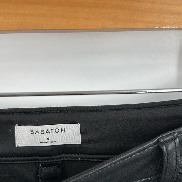 Babaton Command Cropped Pant Cropped Vegan Leather Pants Black 6 - Picture 6 of 8